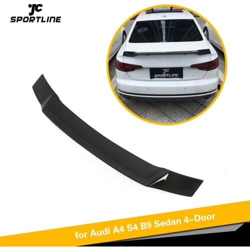 Carbon Fiber Rear Trunk Spoiler for Audi A4 B9 Sedan 2017 - 2019 Rear Wing Spoiler Boot Lid