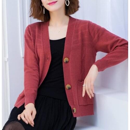 2021 Spring Autumn Streetwear Fashion Women Soft Cardigan Casual Korean Knitted Female Sweaters Loose Jacket Long Sleeve Short