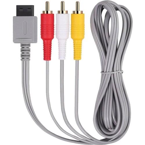 1.8 M AV Cable For Nintendo WII Mini WII/WII U Consoles TV RCA Audio Video Stereo Cord Cable