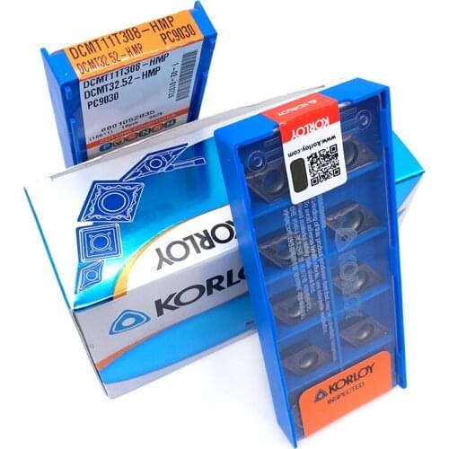 100PCS DCMT11T308 HMP PC9030 Original Carbide Inserts Internal Turning Tool Processed Stainless Steel CNC Lathe Tools With Box