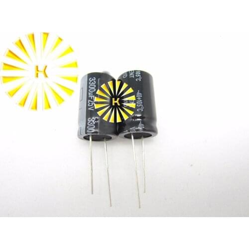 100pcs X 100% New 3300UF 25V 16X25 Aluminum Electrolytic Capacitor