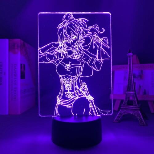 Acrylic Led Night Light Lamp Genshin Impact Jean Led Night Light Game