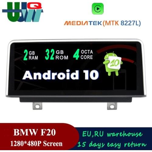 UJQW 10.25" Android 10.0 Car Radio Multimedia Player For BMW 1 Series F20 2 Series F22 2011-2017 GPS Navigation Carplay BT Wifi