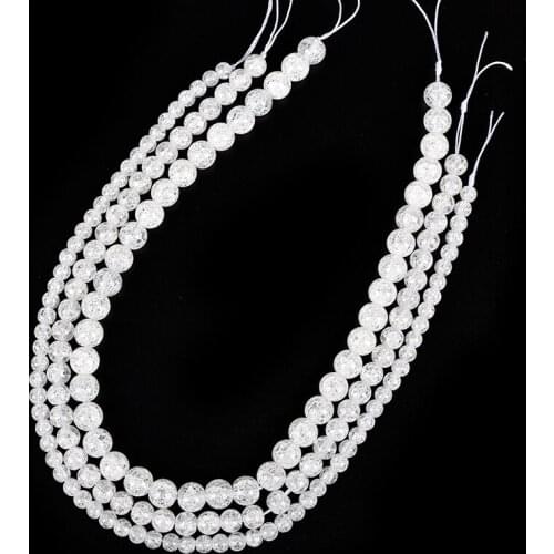 White as a pearl and Different sizes can satisfy different ages Popcorn Synthesis crystal Manual Loose beads