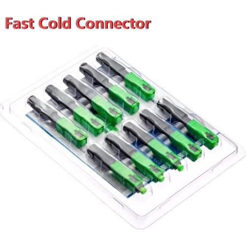 Fast Cold Connector 0.3dB FTTH SC/APC Optical Fiber Cable Quick Connector Adapter for CATV Network Fast Cold
