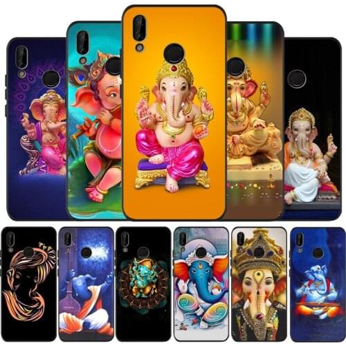 Lord Ganesha black soft Phone Case for huawei P40 P30 P20 P10 Pro lite P9 Lite nova 4E 6SE Psmart 2019 Y6 9 Prime