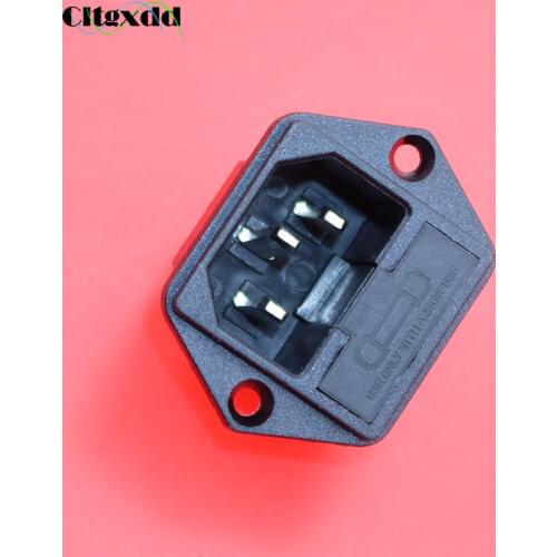 Cltgxdd 3Pin Male Power Socket with Fuse Copper Inlet Connector Plug 15A 250V AC power Cord socket for Audio amp Rohs CCC TUV CE
