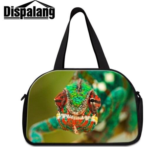 Dispalang Pretty Multi-Function Duffel Strap Personalized Lizard Image on Gymbag With Shoes Pocket Latest Sportbag for Man