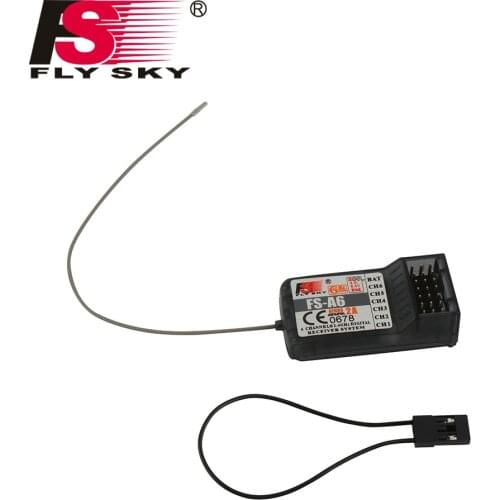 FATJAY Flysky FS-A6 2.4G 6CH Receiver waterproof Receiver For Flysky Transmitter Controller FS-I10 FS-I6 FS-I4 GT2E GT2F GT2G