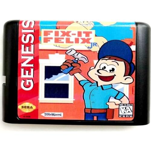 Fix It Felix 16 bit MD Memory Card for Sega Mega Drive 2 for SEGA Genesis Megadrive