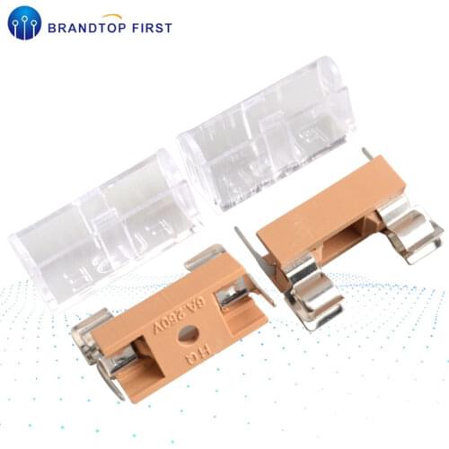 Panel Mount PCB Fuse Holder Case w Cover For Glass Fuse 5x20mm Holder