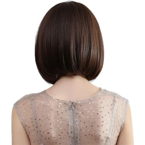 Lovely Womens Straight Bob Wigs Synthetic Resist Cosplay Dating Party Wig