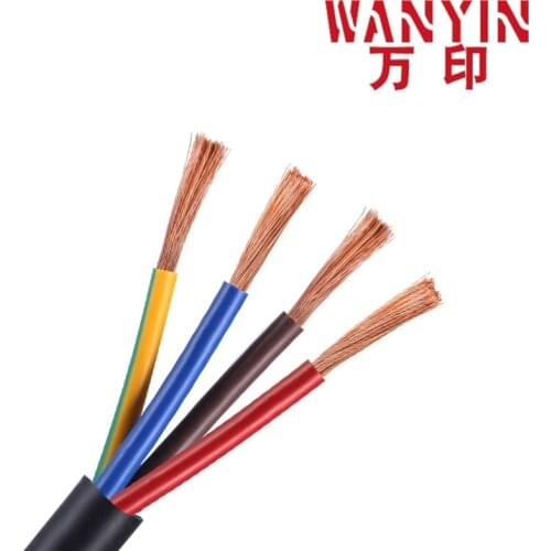PVC multi-core cable black 24AWG 0.2MM RVV 2/3/4/5/6/7/8/10/12/14/16/20 control signal line copper wire