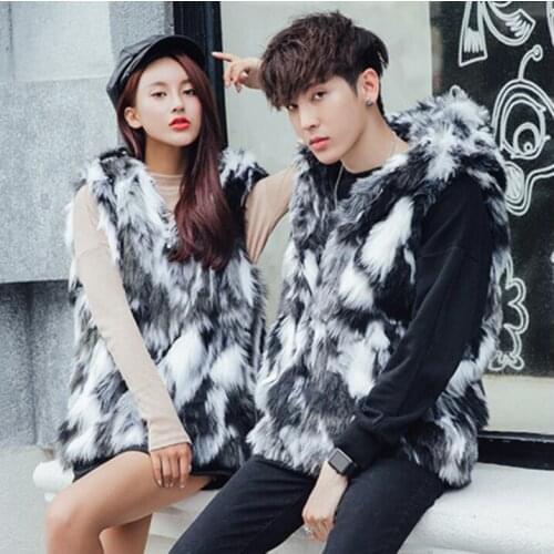 Colete masculino faux mink leather men vest Hooded casual clothing camiseta tirantes hombre personalized autumn winter korean