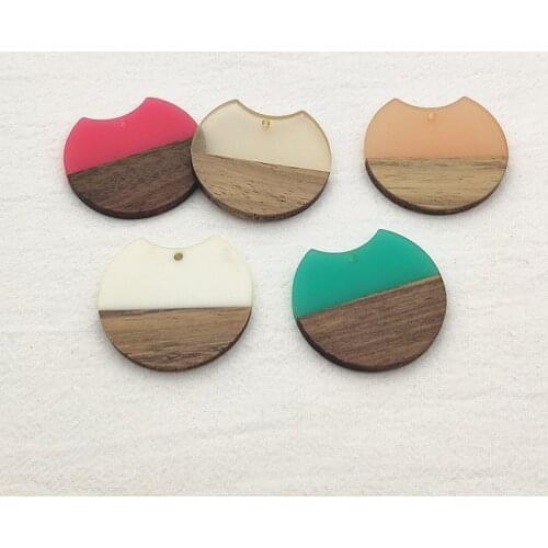 New arrival! 37x30mm 10pcs Resin Wood irregular-shape Charm for earrings,Earring parts,jewelry findings
