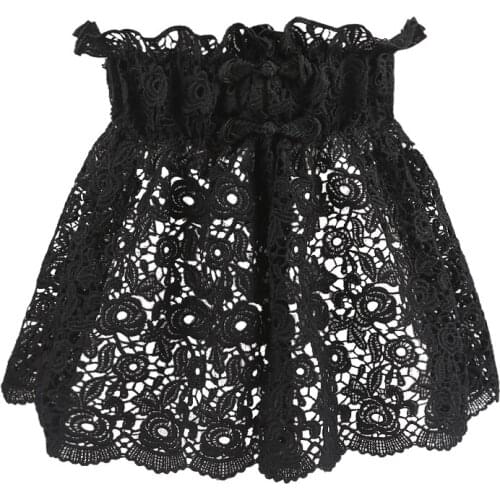 New Wide Hollow Out Lace Waist Belt Women Spring Autumn Elastic Corset Strap Girdle Elegant Ladies Shirt Dress Belt Decoration