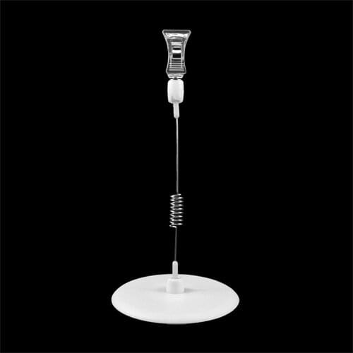 POP Price Card Clip Shake Wobbler Transparent Clamp Stainless Steel Shaking Pole Price Tag Holder Advertising Price Tag Display