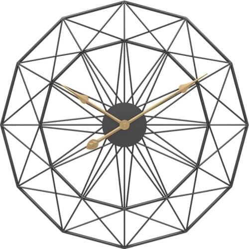 Simple living room, iron wall clock, circular decorative clock, metal clock and watch