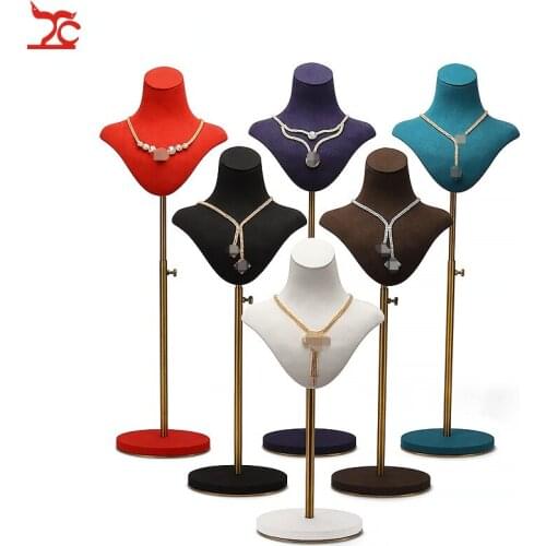 Portrait Neck Jewelry Display Props Window Display Furnishings Can Be Pulled Up Telescopic Jewelry Shelf Earrings Jewelry Holder