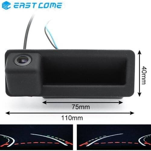Trajectory Tracks 1080P MCCD Fisheye Lens Trunk Handle Reverse Car Rear View Camera For BMW 3 Series 5 Series X5 X6 E46 E39