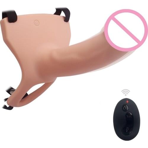 Remote Control Penis Wearing Panties Wearable Hollow Dildos Sex Toys for Men Enlargement Enlarger Strap On Dildo Sex Products