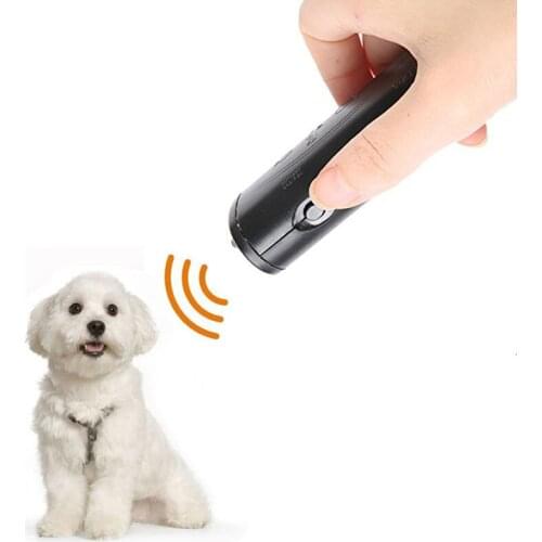 Boxed Non-battery Ultrasonic Dog Repeller Dog Training Device Barking Dog LED Flashlight
