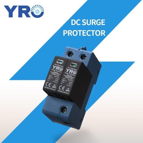DC SPD 2P 20-40KA 600V 800V Surge Protective Device Low-voltage Arrester House din rail 2 Poles Protector YRSP-D2/T2