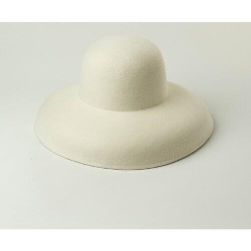 01909-HH8136 Classic black wool Hepburn style lady leisure bucket cap women dinner formal hat