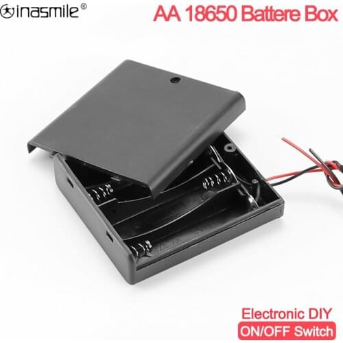 1 2 3 4 6 8 x AA High quality DIY Battery Holder Storage Case Box With Switch&Cover for 18650 AA Batteries Standard Container