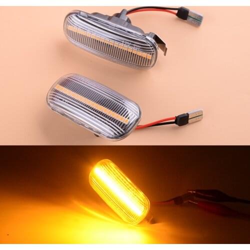 1Pair ABS Metal 8E0 949 127 LED Dynamic Flowing Side Marker Signal Light Fit For Audi A3 S3 A4 S4 A6 S17