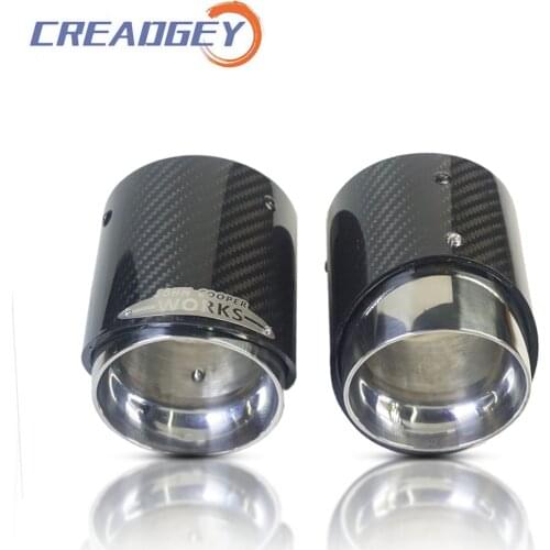 1 Piece Real Exhaust Muffler Tail Pipe For Mini F54 F55 F56 F57 F60 R55 R56 R57 R58 R59 R60 R61 Carbon Fiber End Tip Car Styling
