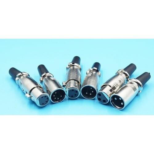 10pcs/lot 3P 4P 5P XLR Male Plug Connectors 5Pin XLR Plug Jack Japanese Type XLR Microphone Plugs