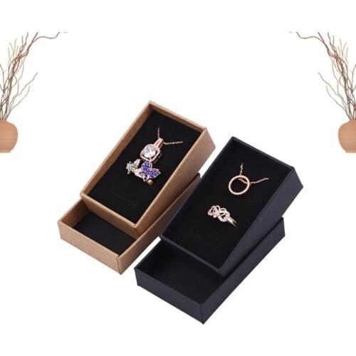 300pcs/lot 8cmx5cmx2.5cm Retro Jewelry Gifts Boxes Rings Earrings Pendant Packaging Boxes Display Boxes