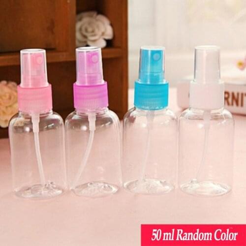 5 Pcs/Set Mini Plastic Transparent Small Empty Spray Bottle Makeup Skin Care Refillable Bottles Cosmetic Containers For Sample
