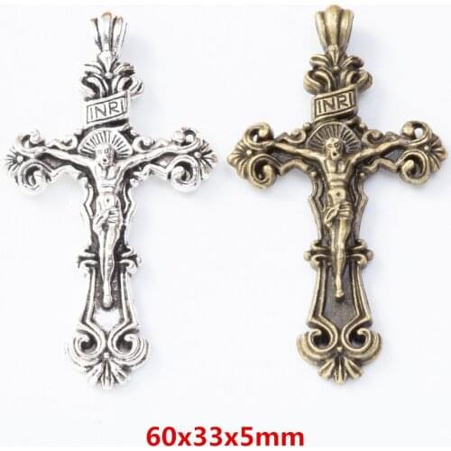 8 pieces of retro metal zinc alloy cross Pendant for DIY handmade jewelry necklace making 8089