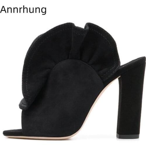 Замшевые туфли-лодочки ANNRHUNG China At AliExpress