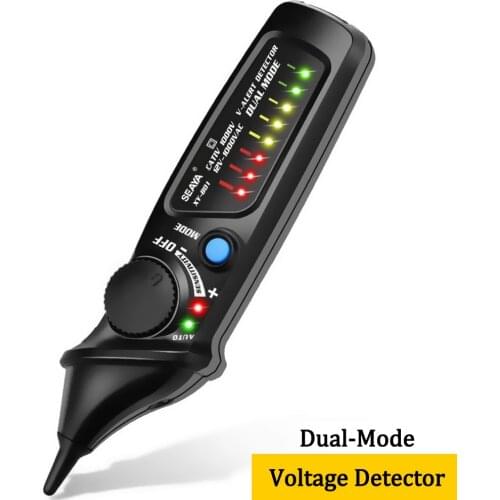 SEAYA Non-Contact Voltage Detector Indicator Multimeter Smart Test Pencil Live/Phase Wire Breakpoint NCV Continuity Tester