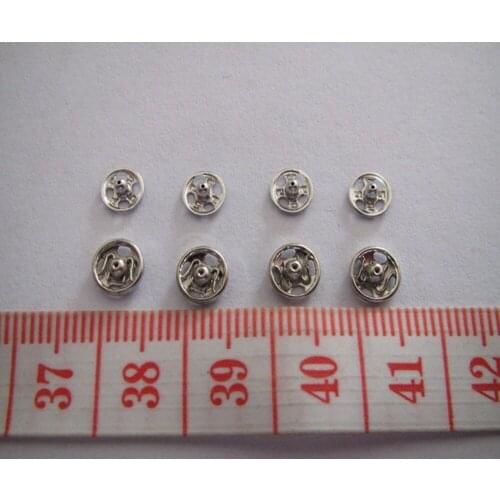 Free shipping 6mm press stud button babay small button fashion high metal snap button silver color 24set