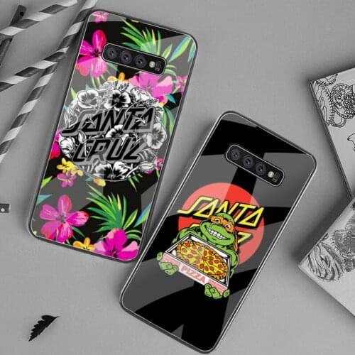 Skateboard Skate Santa Cruz Phone Case Tempered Glass For Samsung S20 Plus S7 S8 S9 S10 Plus Note 8 9 10 Plus