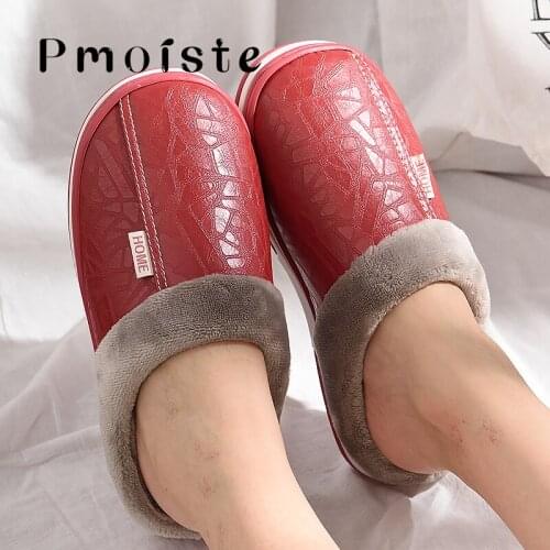 Winter Home Slippers Women Plus Size 43-50 Non-slip Memory Foam Indoor Shoes Female Soft Ladies Slippers Family Womens Slippers