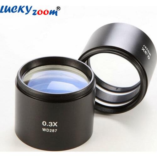 Luckyzoom Brand Auxiliary objectives 0.3X WD 287MM stereo microscope lens free shipping
