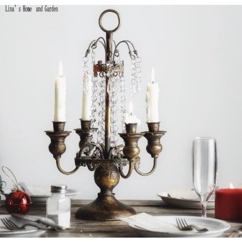 Fjsmjnyqm Decorative Crystal Candlesticks