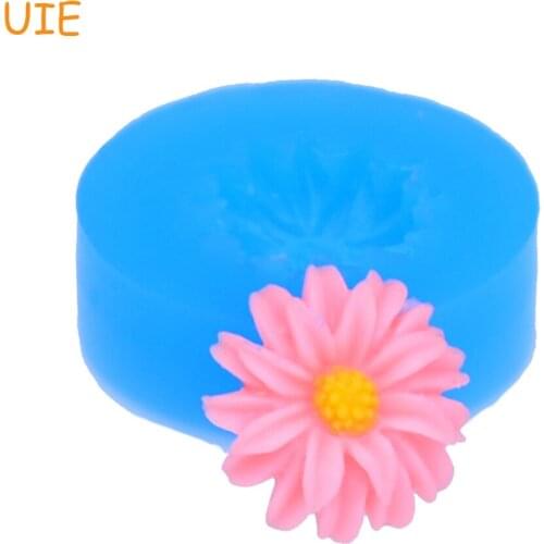 HYL219U 17.7mm Flower Silicone Mold - Cupcake Topper, Sugarcraft, Fondant, Clay Cabochon, Candy, Resin, Gum Paste, Icing
