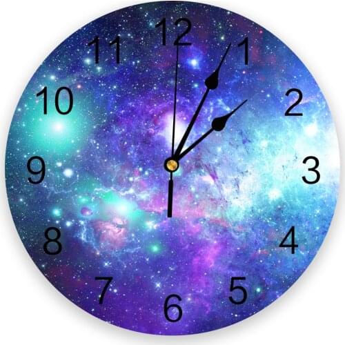 Beautiful Starry Sky Universe Stars Wall Clock Modern Bedroom Art Clocks Personality Living Room Fashion Wall Watch