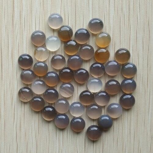 2018 fashion high quality natural gray onyx round cab cabochon beads for jewelry Accessories 10mm wholesale 50pcs/lot free