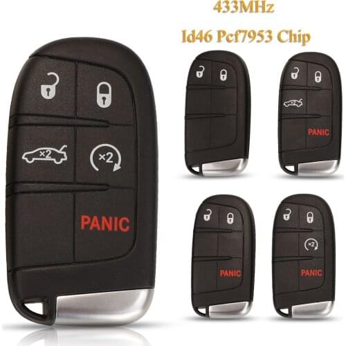 Kutery 2/3/4/5 Buttons Original Remote Smart Car Key Fob 433MHz Id46 Pcf7953 Chip For Dodge Journey Challenger SRT CK
