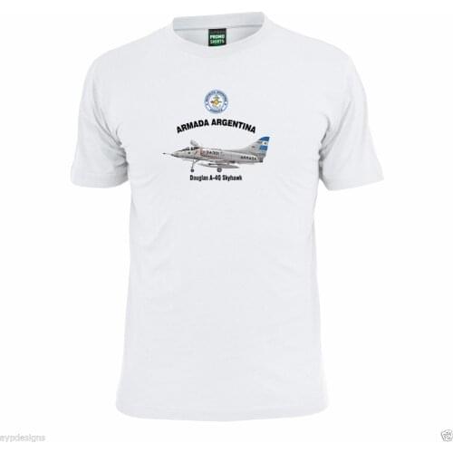 Summer Clothing Cotton Men T-Shirt High Quality Douglas A-4 Q Skyhawk Argentine Navy Fighter Men Cool Tee Shirtfitness T-Shirts