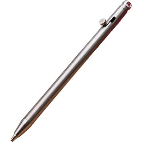 2021 Top Multifunction Mini Keychain Bolt Action Pen Stainless Steel EDC Ballpoint Pen