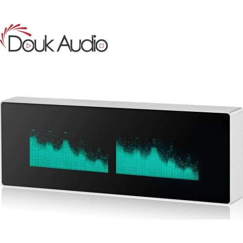 Metal VFD Music Spectrum Digital Clock Sound Level Indicator Dot Matrix Line+Mircophone Audio VU Meter Large Display