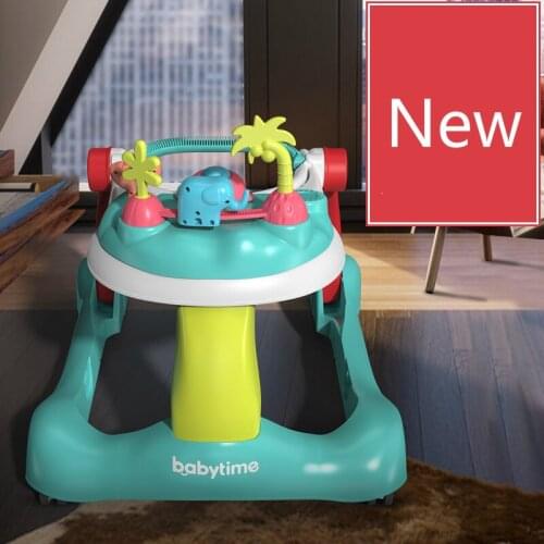 Anti-o-legged Baby Learning Walker Multi-functional Folding Anti-rollover 8-18 Months Walker Can Sit and Push